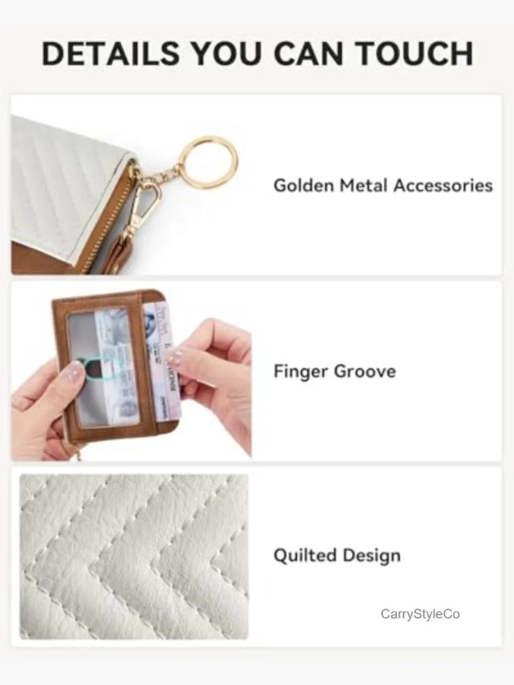 RFID Blocking Credit Card Holder Wallet with Wristlet Keychain